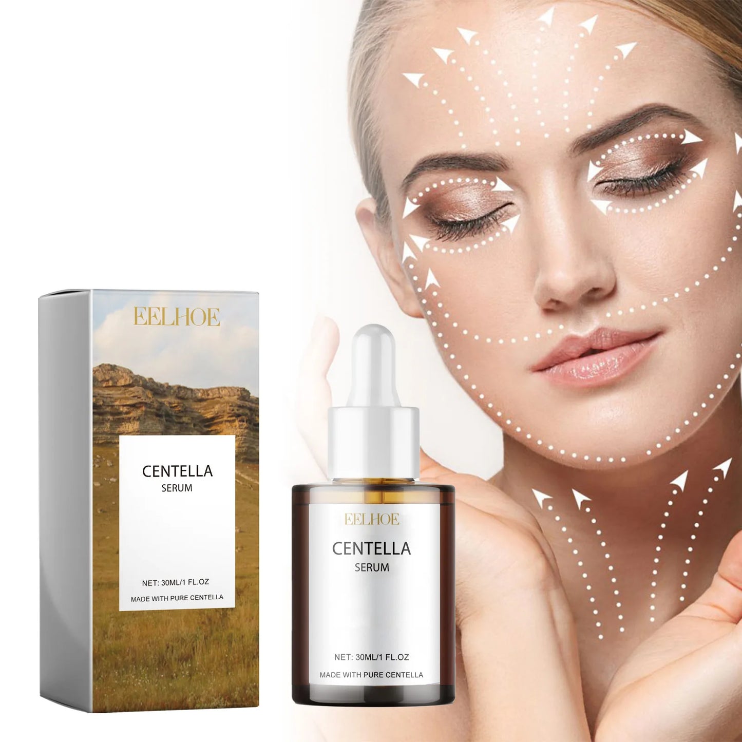 Centella Cleansing Oil Facial Makeup Remover Clean Nose Pores Rejuvenation Face Repair Skin Smooth Hydrating Face Centella Serum Peaceful Pleasures Health and Wellness
