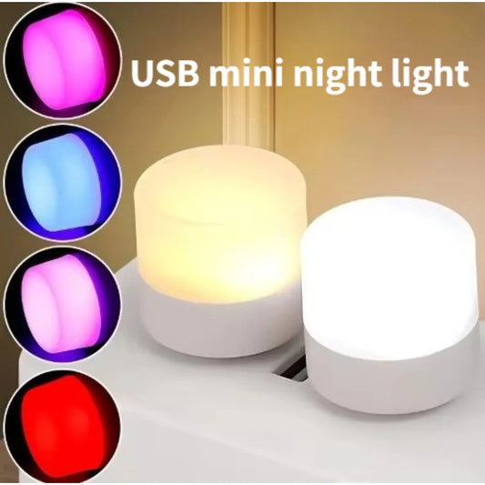 Mini USB Night Light Random Colours Eye Protection Book Reading Light USB Plug Computer Mobile Power Charging LED Night Lamp Peaceful Pleasures Health and Wellness