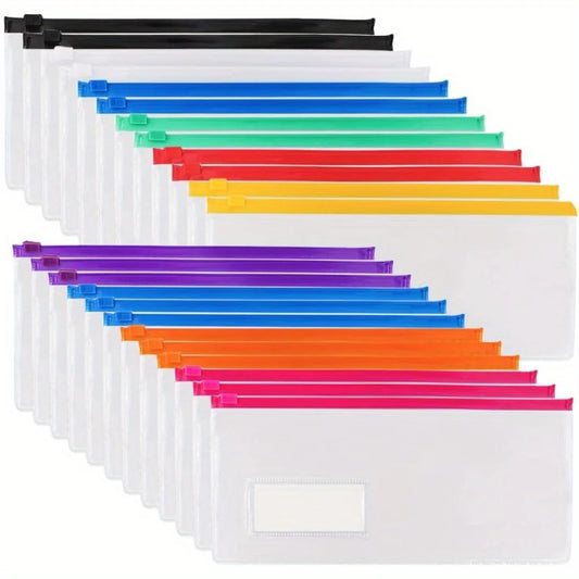 A6 Poly Zip Envelopes 12/24/36pcs – Reusable Plastic Pouches Poly Zip Envelopes Peaceful Pleasures Health and Wellness