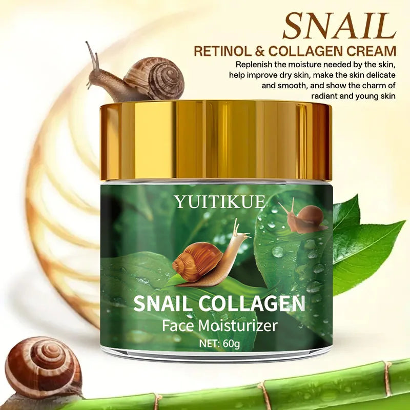YUITIKUE 96% Snail Mucin Cream 60g - Retinol & Collagen, Lift & Moisturize, Reduce Wrinkles, Smooth & Firm Skin, Fast Results Peaceful Pleasures Health and Wellness Default Title