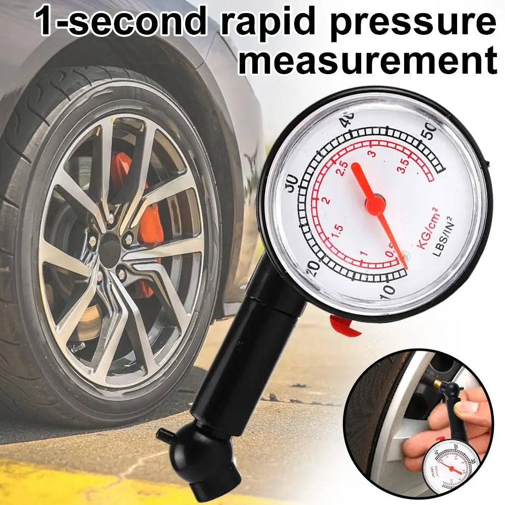 Auto Car Tire Pressure Gauge High-precision Tire Pressure Monitor Stainless Steel Manometer Air Pressure Meter Dial Tire Gauge Peaceful Pleasures Health and Wellness