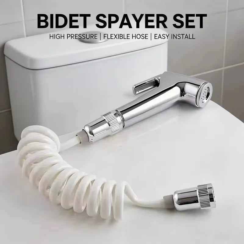 Handheld Bidet Sprayer with 1.5M Hose | Chrome Shattaf Head