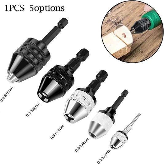 Keyless Drill Chuck Adapter 6.35mm Hex Shank Quick Change Drill Chuck Adapter Oasis Select