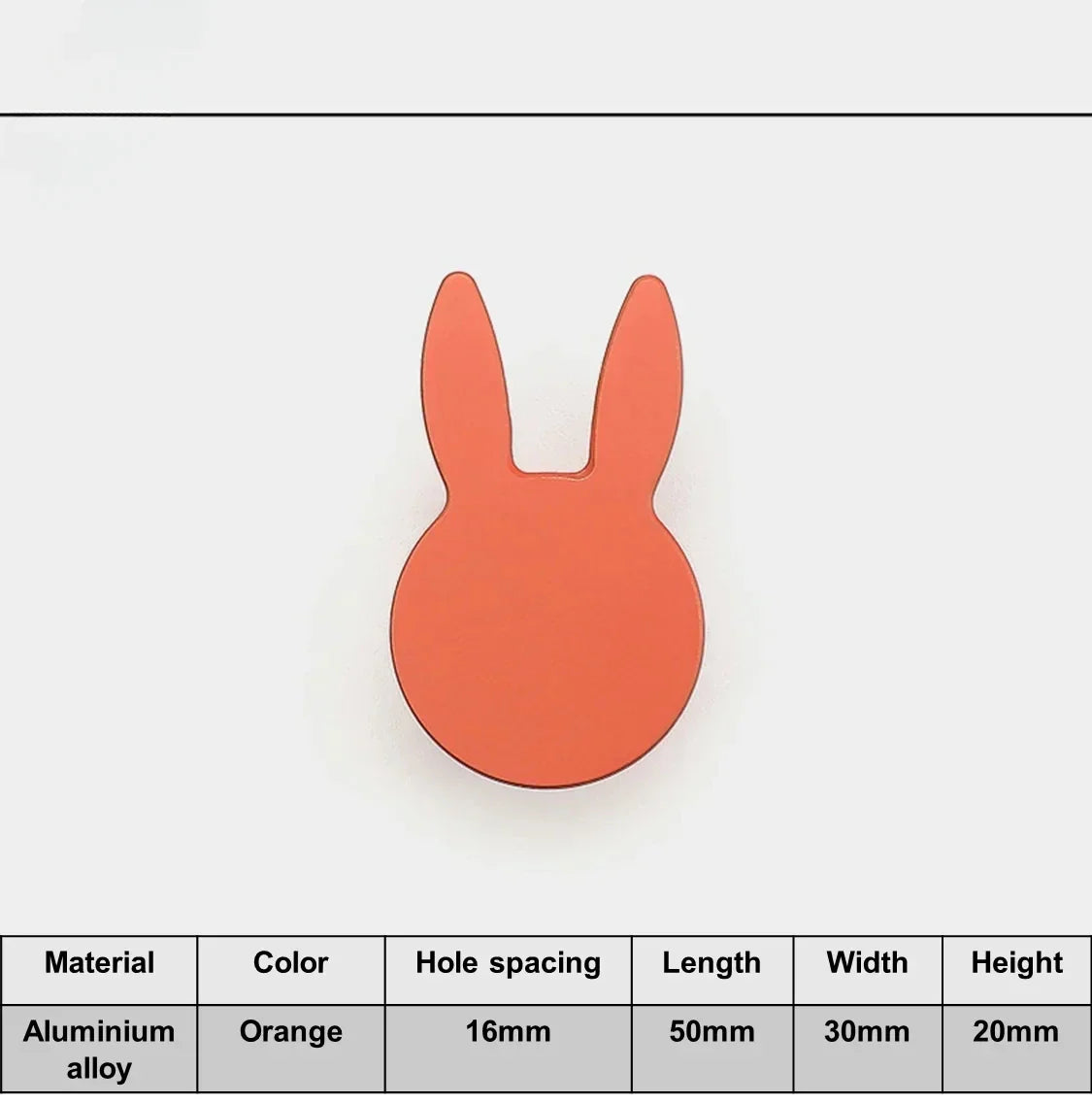 Love Rabbit Cartoon Cabinet Handle – Kids Room Door Pull
