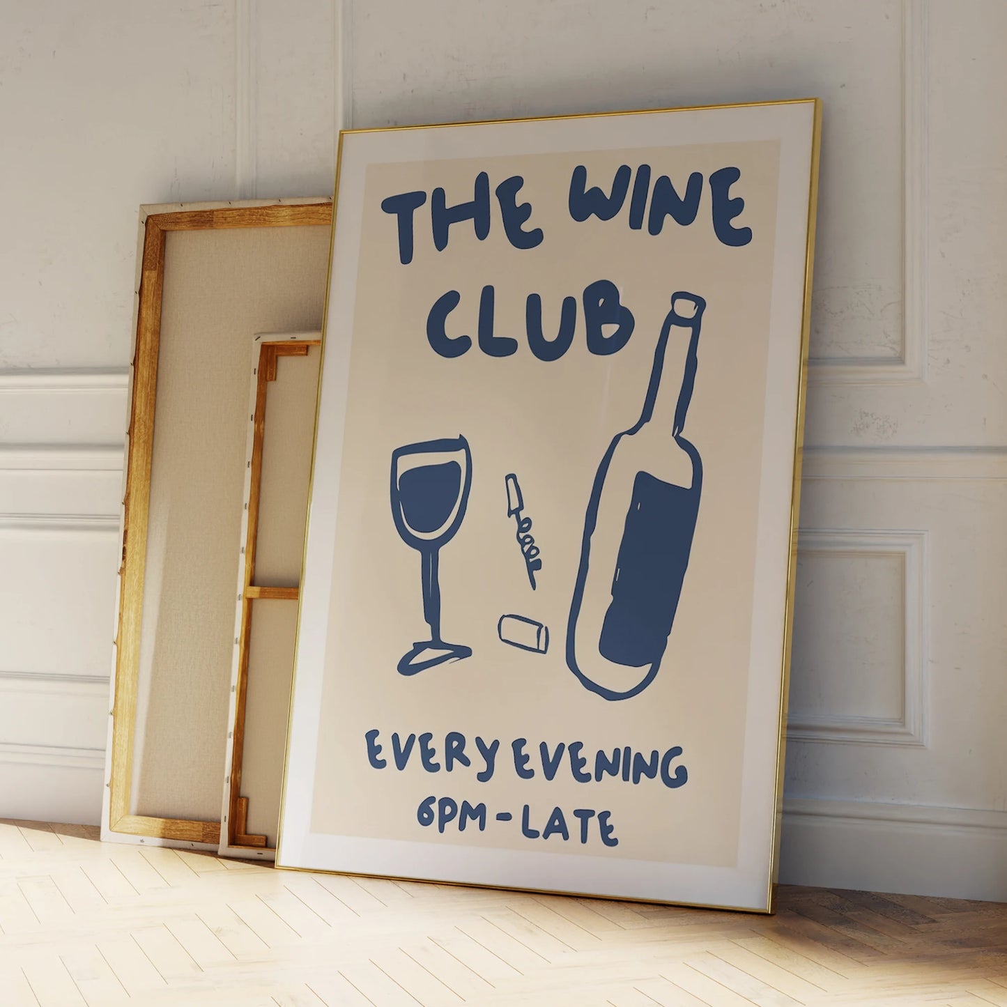 Wine Club Every Evening Canvas Wall Art Print | Home Decor