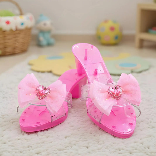 Princess Crystal Shoes Cosplay Prop High Heels Pretend Play house games For Stage Masquerade Special Occasion Decorations Peaceful Pleasures Health and Wellness