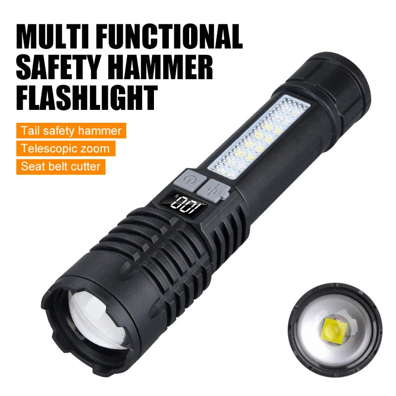 Rechargeable LED Flashlight – 8W, Multi-Mode, USB Charging