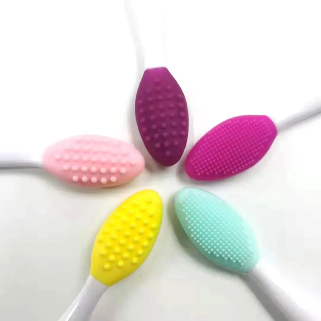 Silicone Double-Sided Face Scrub & Lip Exfoliating Brush