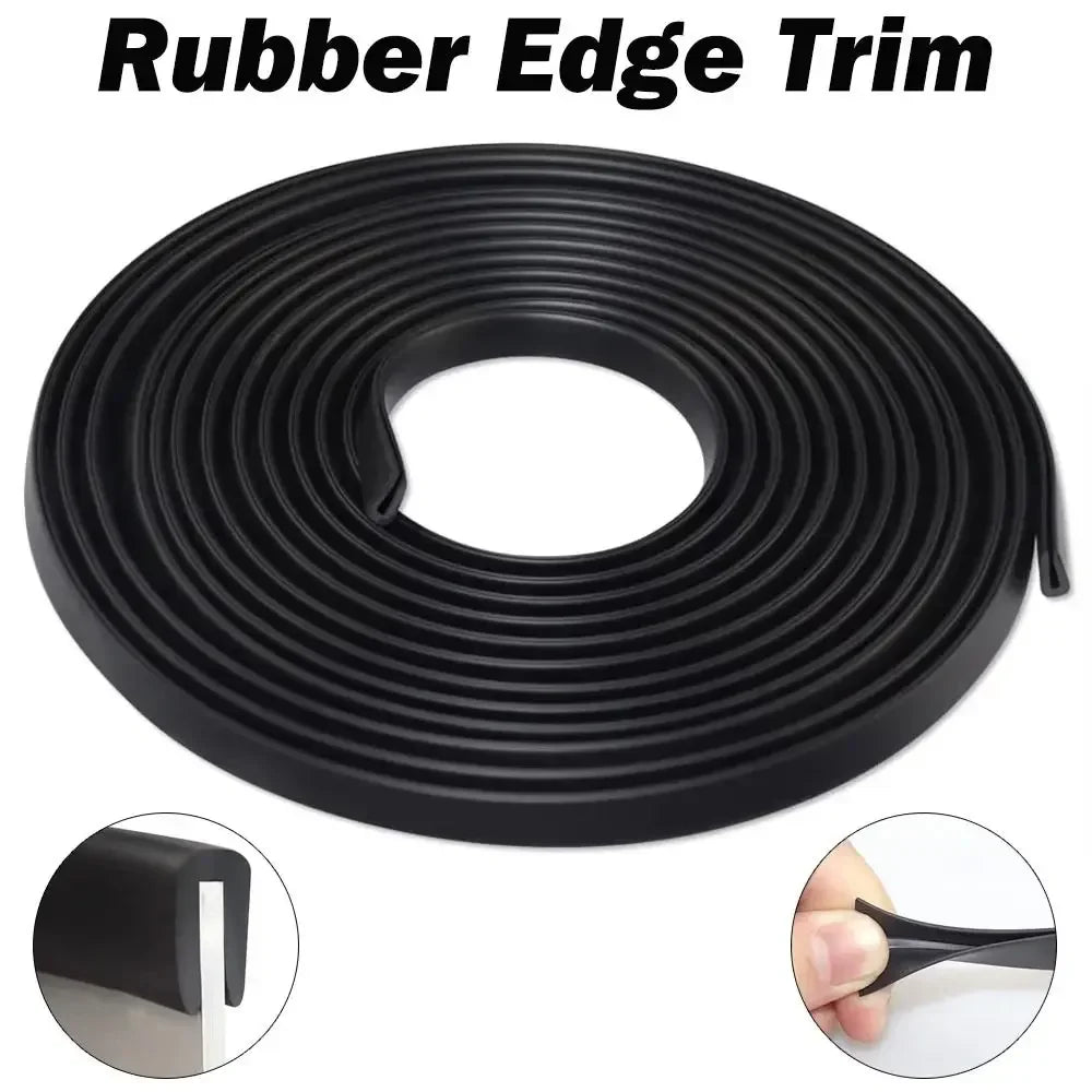 Black U-Shape Rubber Edge Trim Seal Strip 3M | Door & Car Guard