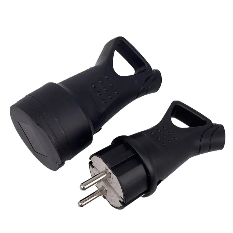 EU Waterproof Grounded Socket Plug IP54 16A 250V | DIY Connector