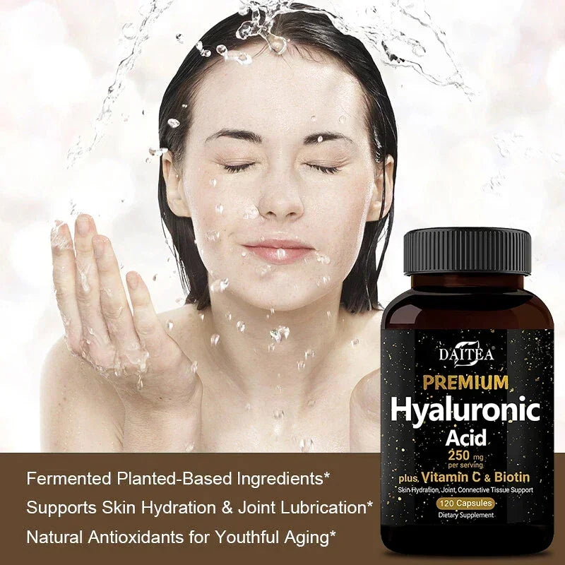Hyaluronic Acid 250mg + Biotin & Vitamin C – 3-in-1 Capsules