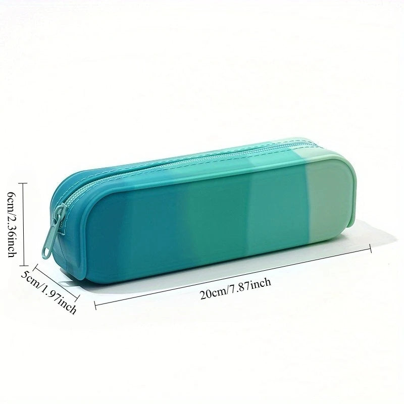Silicone Pencil Case | Zippered Stationery & Makeup Pouch
