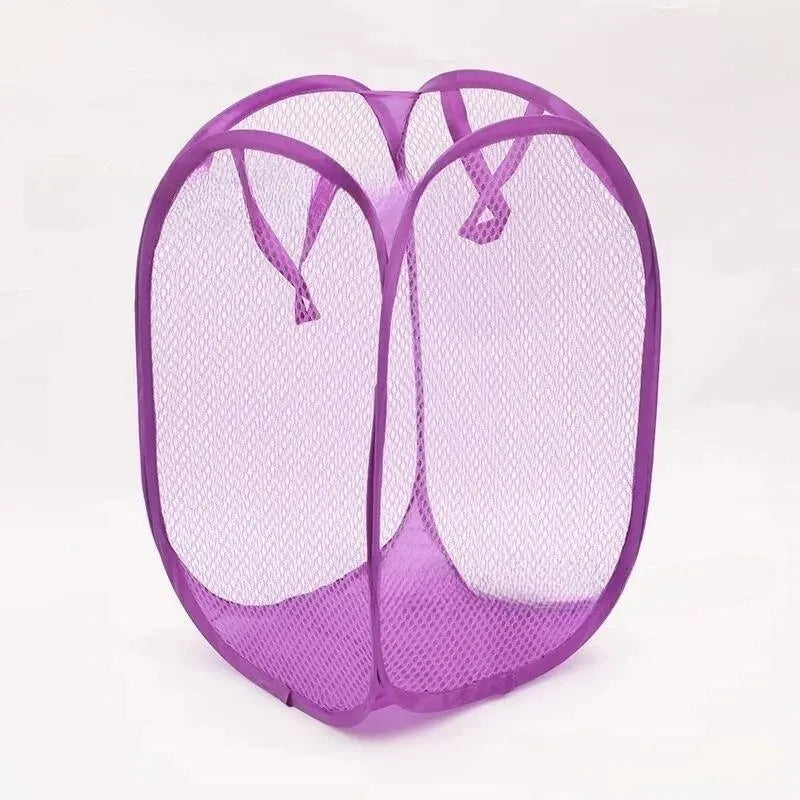 Foldable Mesh Laundry Basket | Collapsible Clothes & Toy Storage