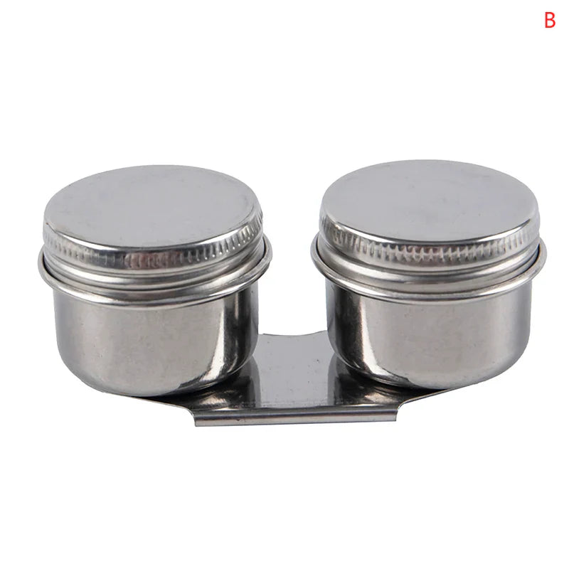 Stainless Steel Double Palette Cup with Lid | Oil Painting