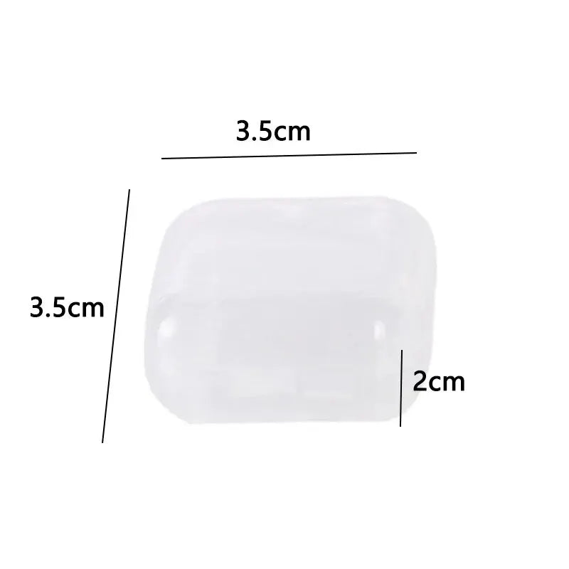 Mini Plastic Jewelry Storage Box Square Transparent Flip Portable Pill Container Jewelry Holder Packaging Earrings Display Case Peaceful Pleasures Health and Wellness