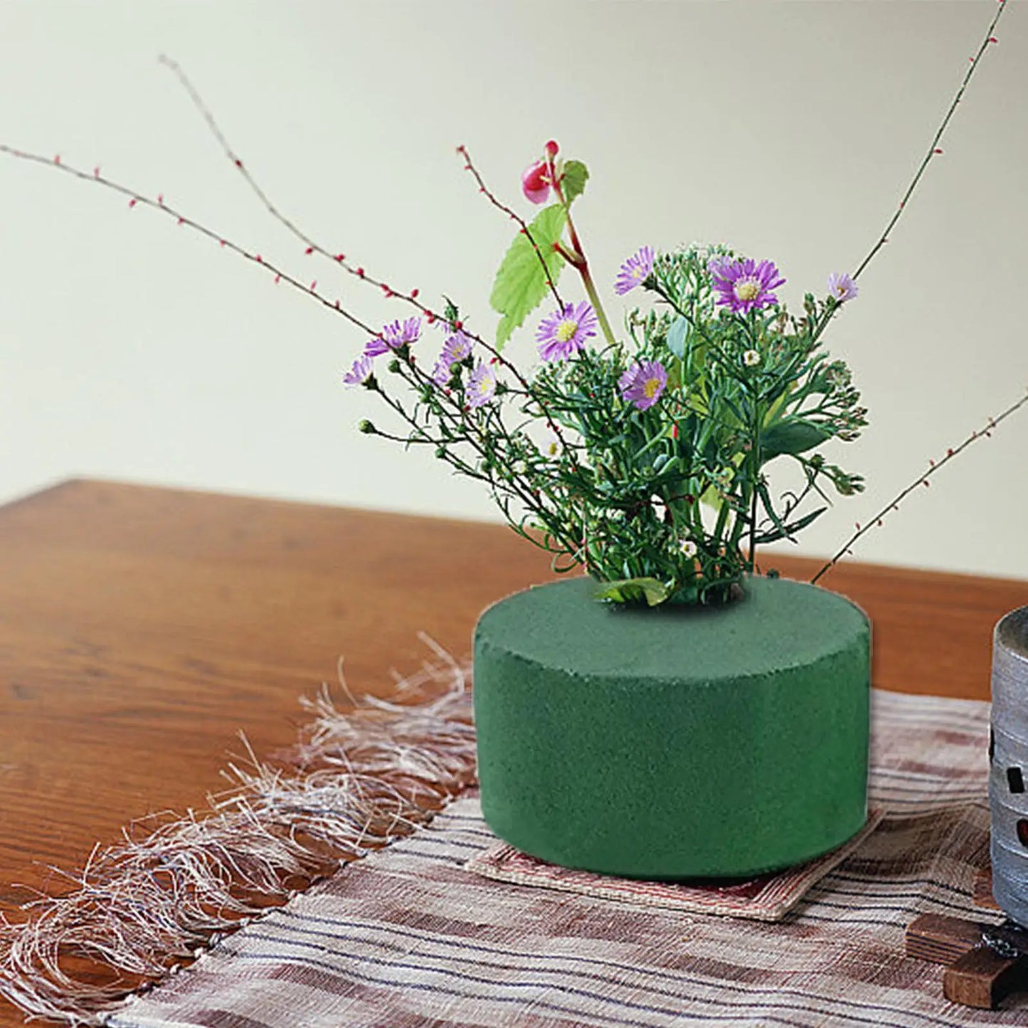Green Round Floral Foam Blocks | Dry & Wet Flower Arrangement 6pc