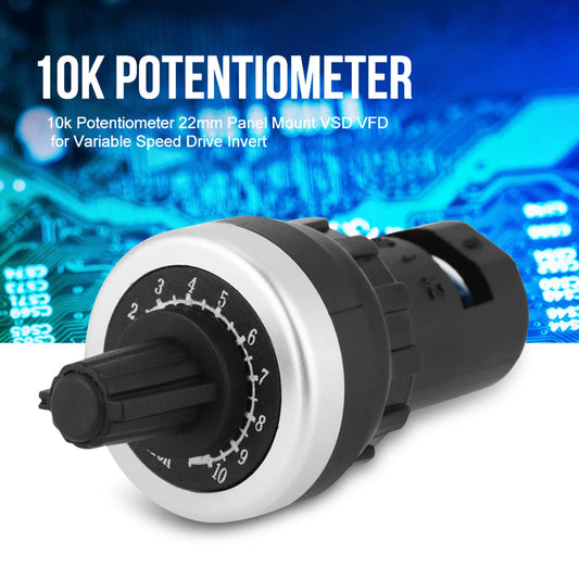 10k Potentiometer Panel Mount VSD VFD for Variable Speed Drive Invert VFD Potentiometer VSD Potentiometer 10k Potentiometer Peaceful Pleasures Health and Wellness
