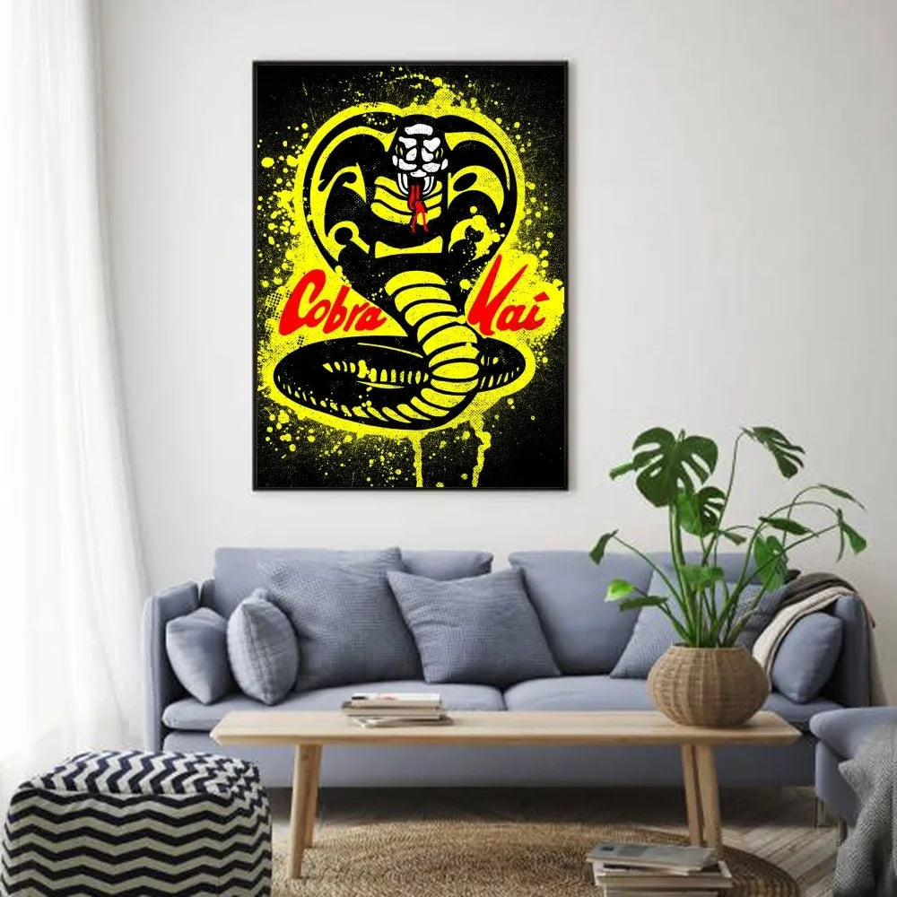 Cobra Kai HD Waterproof PVC Wall Poster | Home Décor Art Wall Art Poster Peaceful Pleasures Health and Wellness