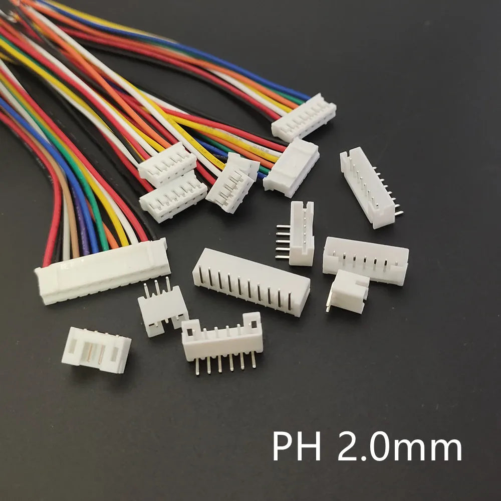 10Sets JST1.25 ZH1.5 PH2.0 XH2.54 Connector Female + Male 2/3/4/5/6/7/8/9/10/12P Plug with Cable 10/20/30cm with Bend PIN 2.54MM Peaceful Pleasures Health and Wellness PH 2.0MM 4P Length 30CM