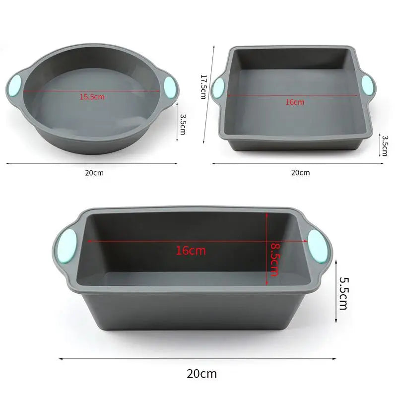 Silicone Round Cake Mold Set – Non-Stick Food-Grade Baking Tray Silicone Baking Mold Peaceful Pleasures Health and Wellness A1