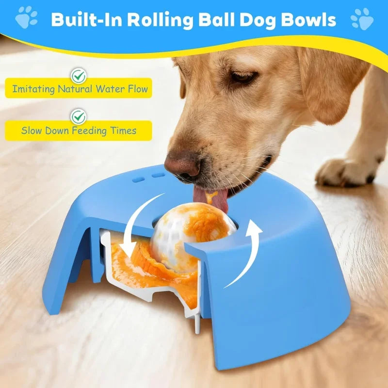 Slow Feeder Dog Bowl Non-Slip Lick Mat | Liquid Treats Slow Feeder Dog Bowl Peaceful Pleasures Health and Wellness