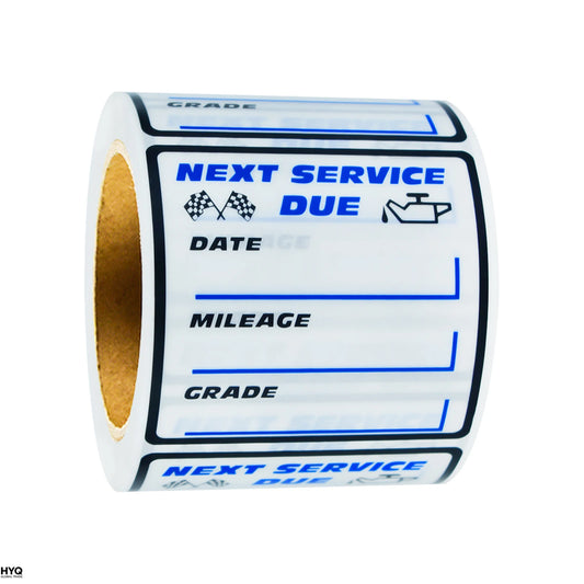 Blue Oil Change Reminder Label Stickers 2 Removable Waterproof Peaceful Pleasures Health and Wellness 00673