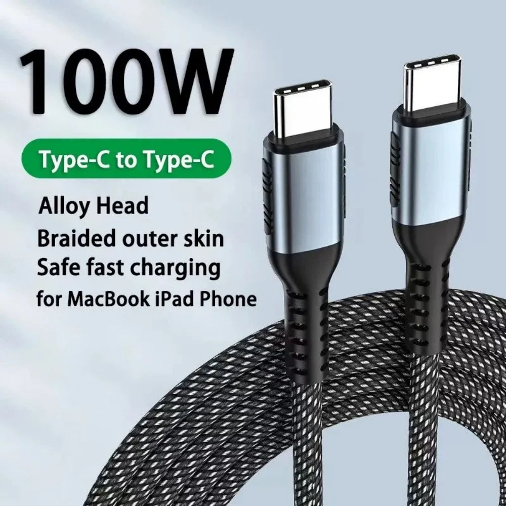 100W USB-C Fast Charging Cable 5A | MacBook, iPhone 15 & More