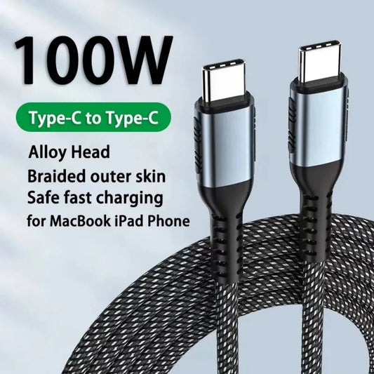 100W USB-C Fast Charging Cable 5A | MacBook, iPhone 15 & More USB-C Charging Cable Peaceful Pleasures Health and Wellness