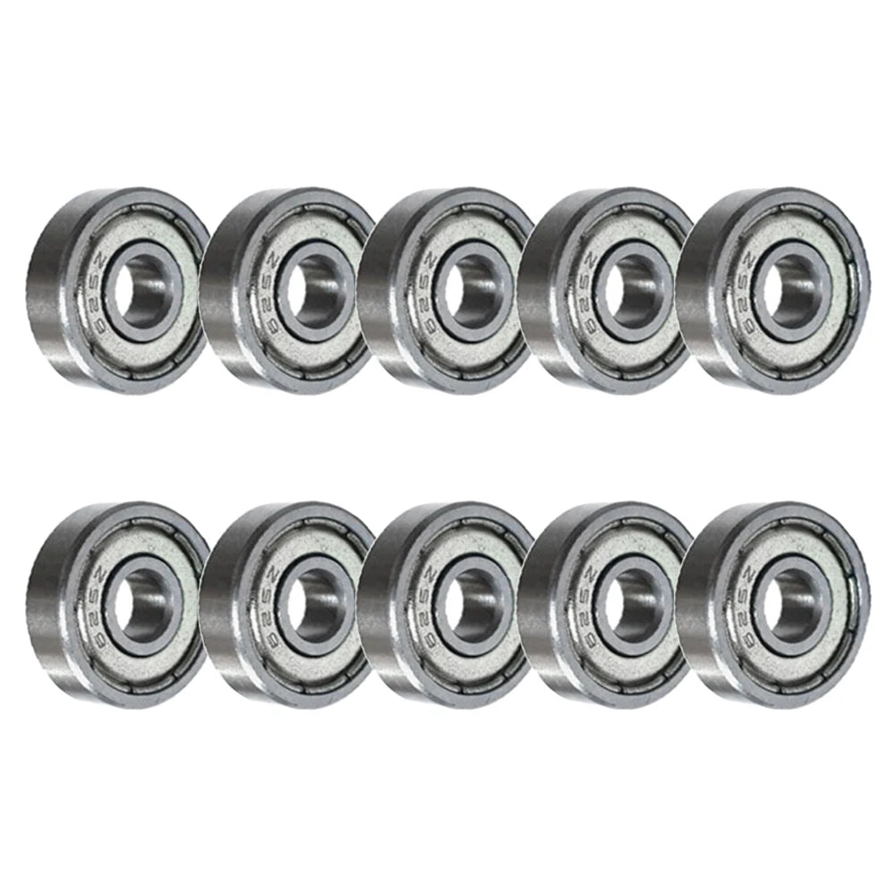 10pcs Miniature Bearings 5x16x5mm 625ZZ Miniature Ball Bearing Deep Groove Shielded Bearing Carbon Steel for Skateboard Scooter Peaceful Pleasures Health and Wellness as show