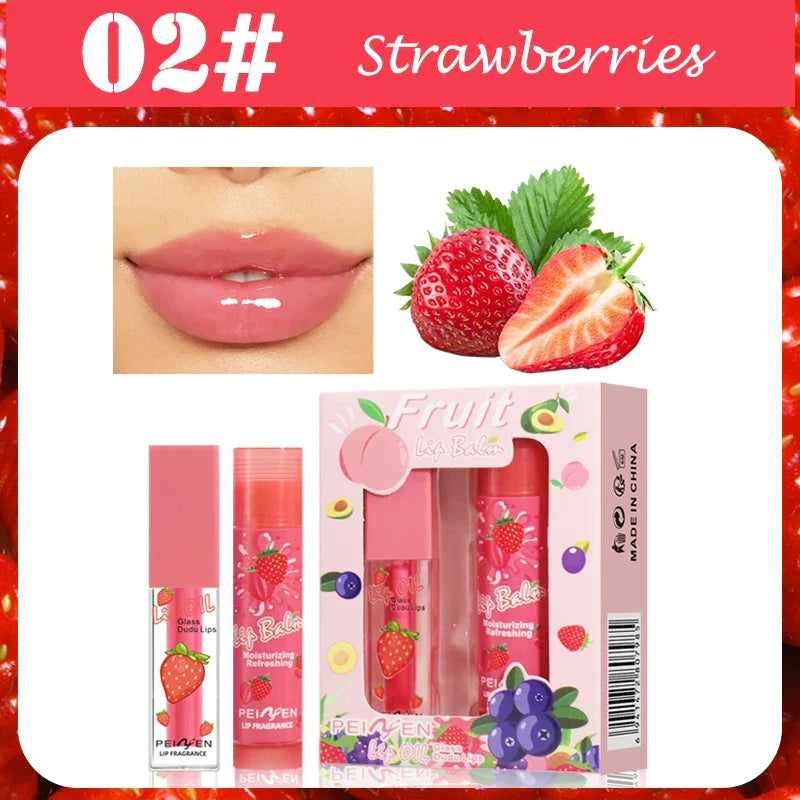 Fruit Lip Oil Set – Moisturizing Nourishing Lip Care Gift