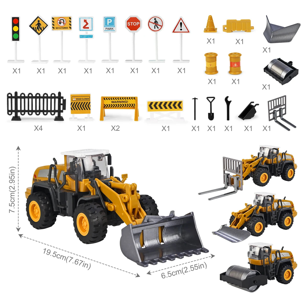 Inertia Bulldozer Boys Toys Alloy Car Model Suitable Multiple