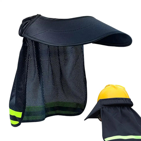 Hard Hat Sun Shade Full Brim Neck Shield | Reflective Strip Hard Hat Accessory Peaceful Pleasures Health and Wellness