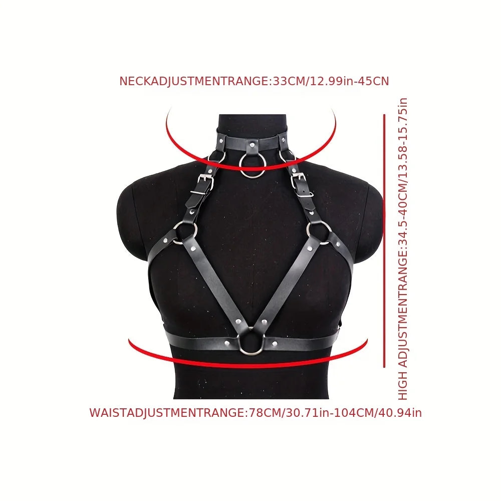 Women Sexy Harness Belt Leather Lingerie Corset Bdsm Bondage Gothic