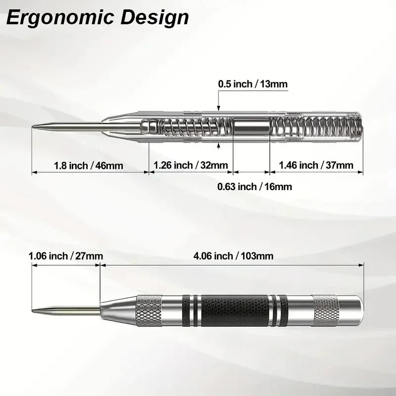 Spring Automatic Center Punch Locator Glass Striker Window Breaker