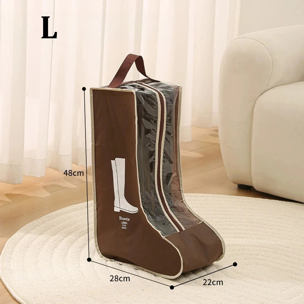 Tall Boots Storage Bag – Waterproof, Dustproof & Foldable Boot Storage Bag Peaceful Pleasures Health and Wellness Brown-L