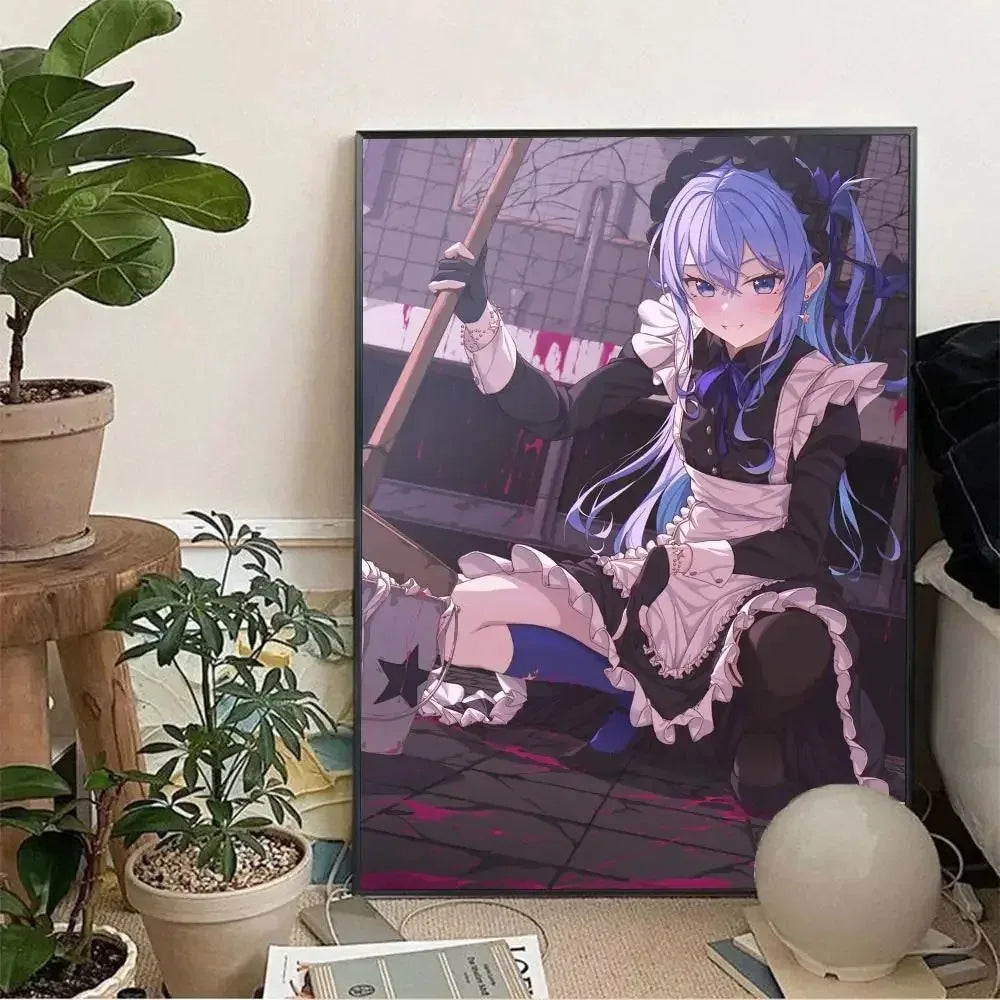 Hoshimachi Suisei Hololive Anime Canvas Wall Art Poster