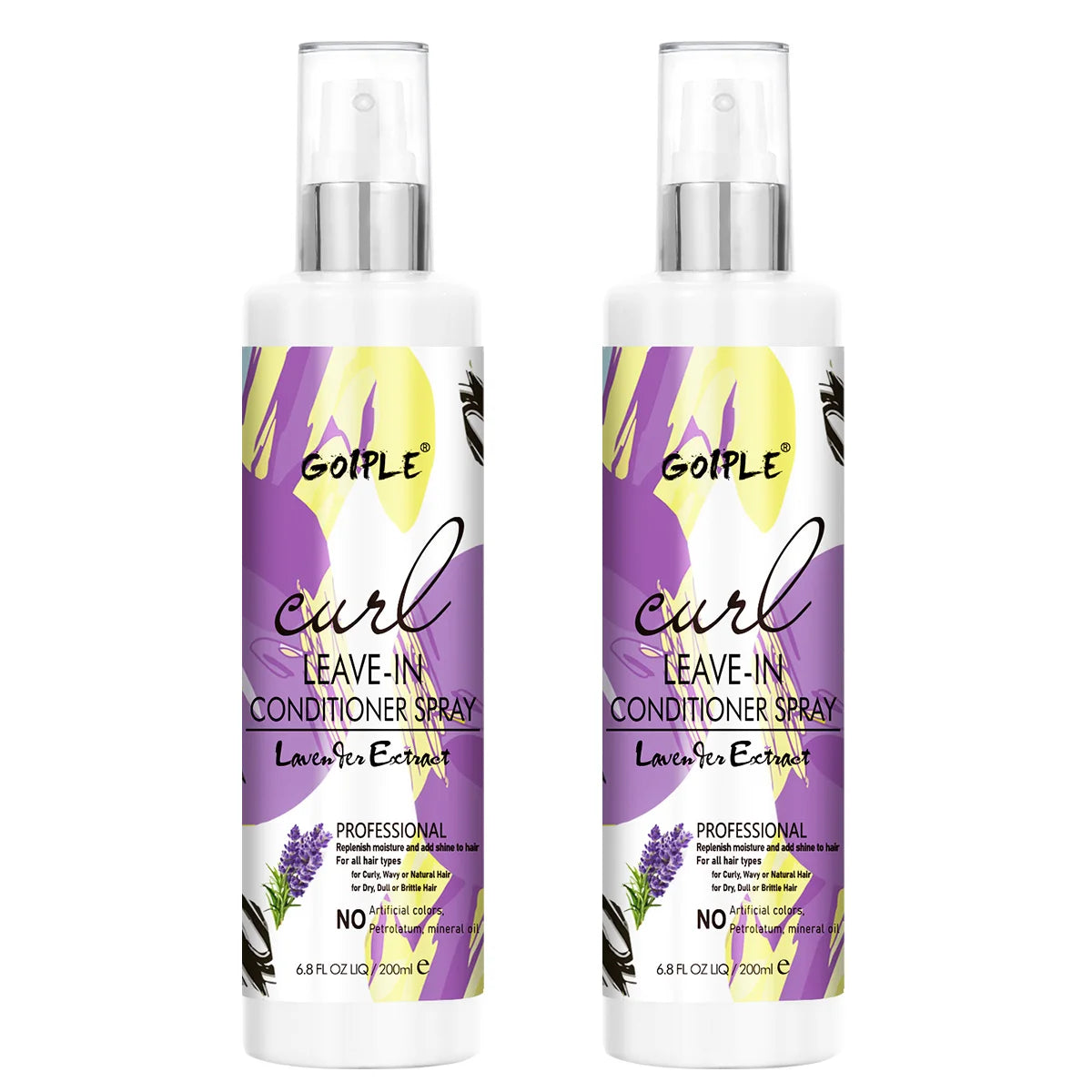 200ml Curl Leave-In Conditioner for 2A-4C Hair Shiny and Moisturizing Spray Wave Curly Anti-Frizz Hair Care Products for Women Peaceful Pleasures Health and Wellness conditioner-2pcs