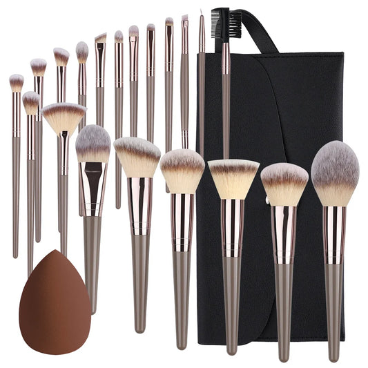 RUNTOIN 3-20Pc Makeup Brush Set | Blush, Foundation & Eyeshadow