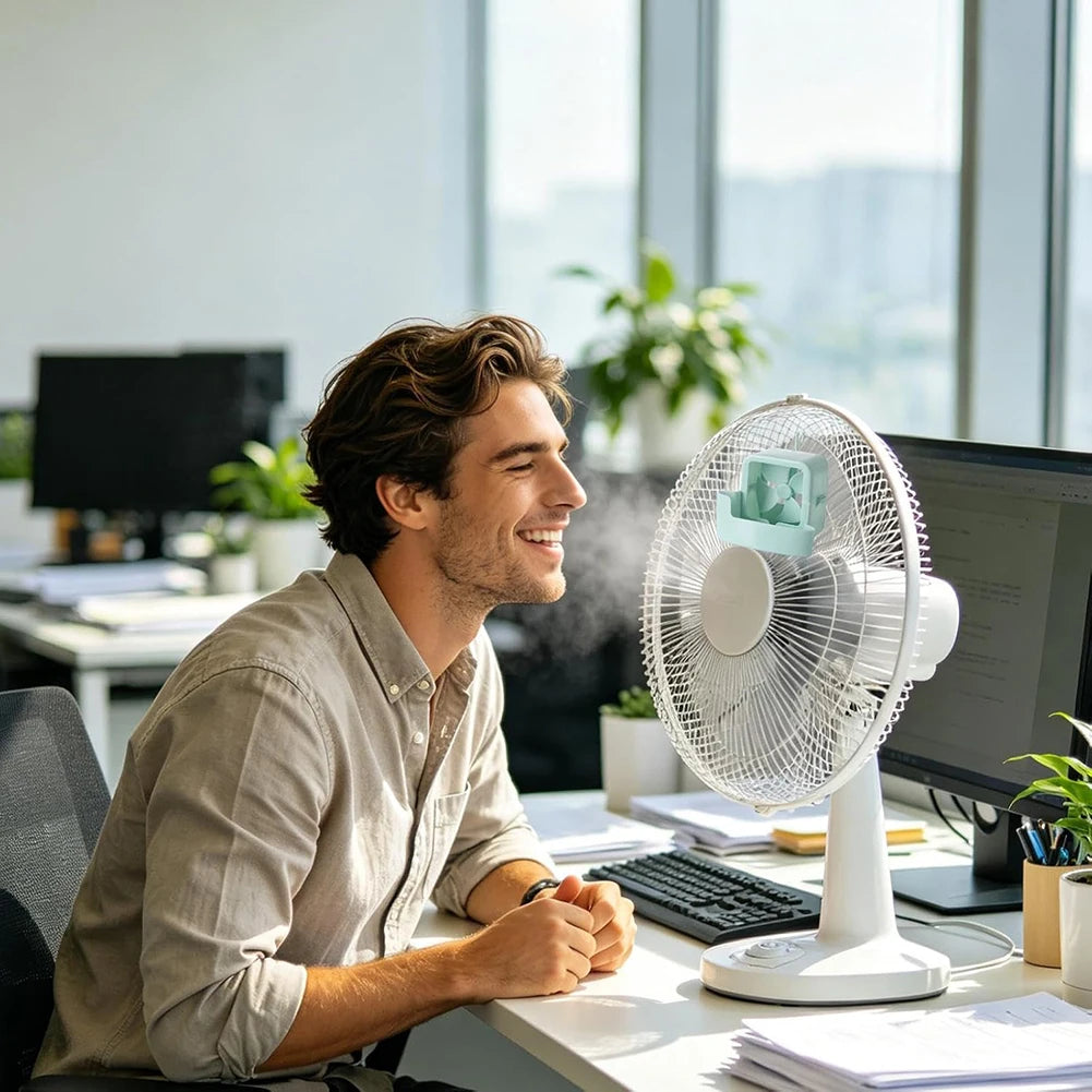Portable Ice Cooling Fan Attachment | No-Drill Easy Setup