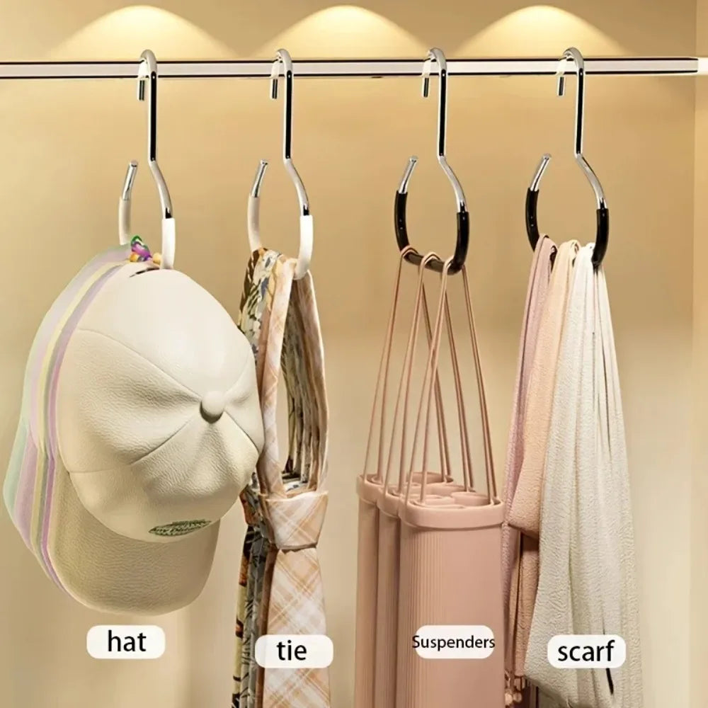 Manganese Steel Round Hat Hooks | Closet Organizer for Hats & Scarves