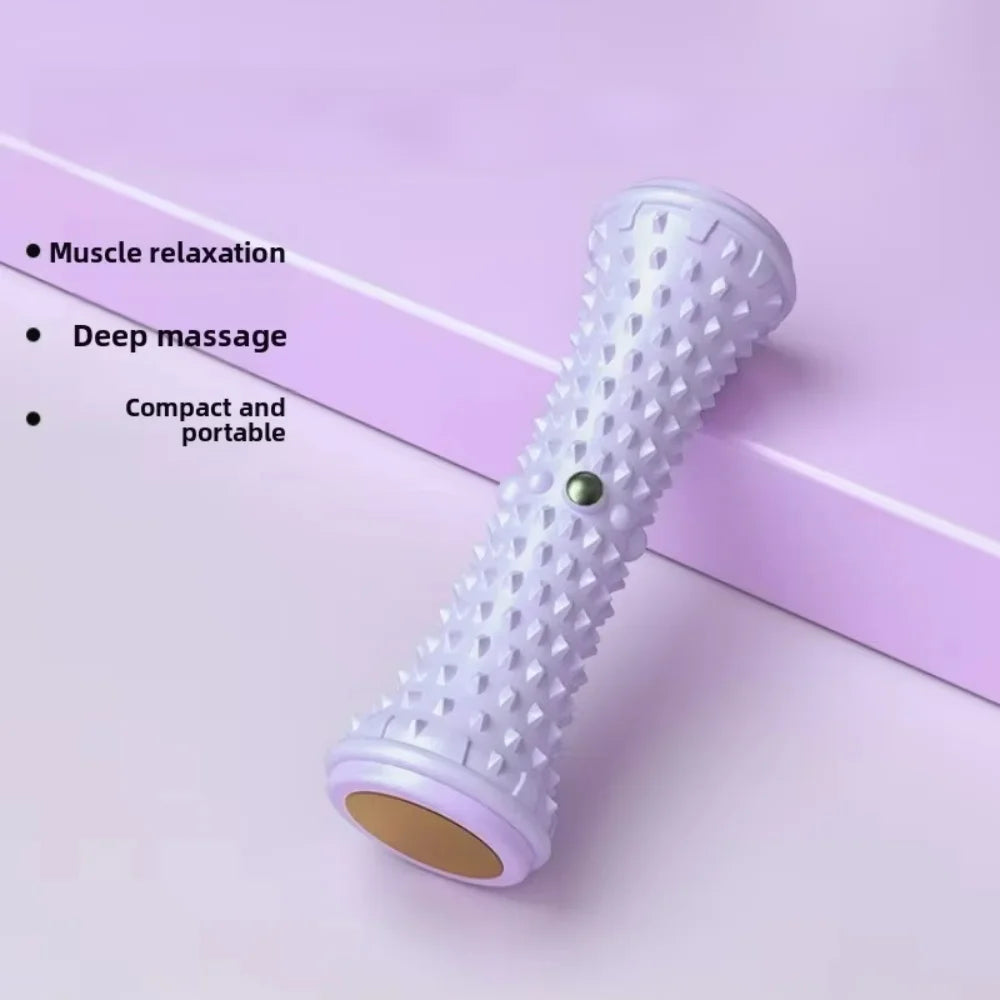 Manual Plastic Foot Massager Roller Yoga Ball Plantar Fascia Roller Muscle Relaxation Care Plastic Manual Foot Massager Rollers Peaceful Pleasures Health and Wellness Purple