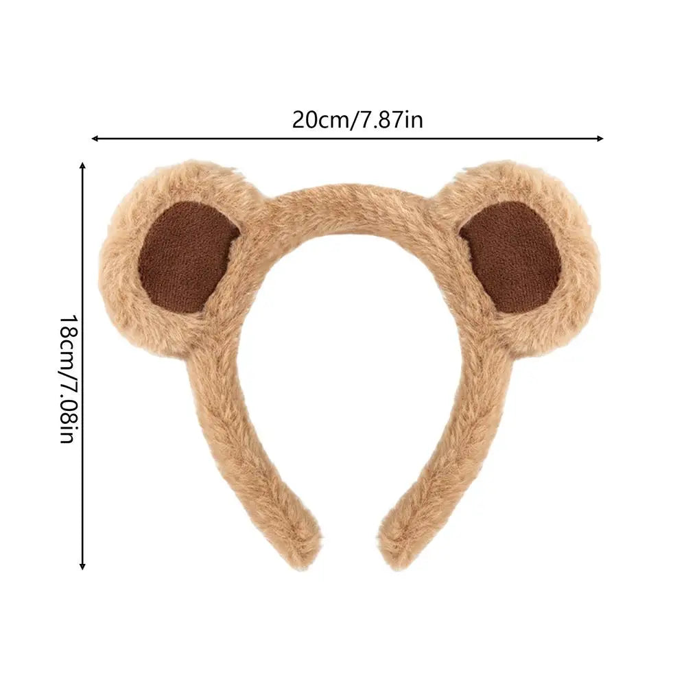 Cute Bear Ears Plush Headband for Women, Girls & Cosplay