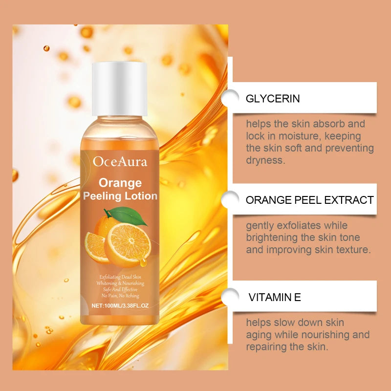 Orange Peel Exfoliating Gel Gently Remove Dead Skin Moisturize Smooth And Soften Skin Natural Plant Extracts Body Massage Oil Peaceful Pleasures Health and Wellness