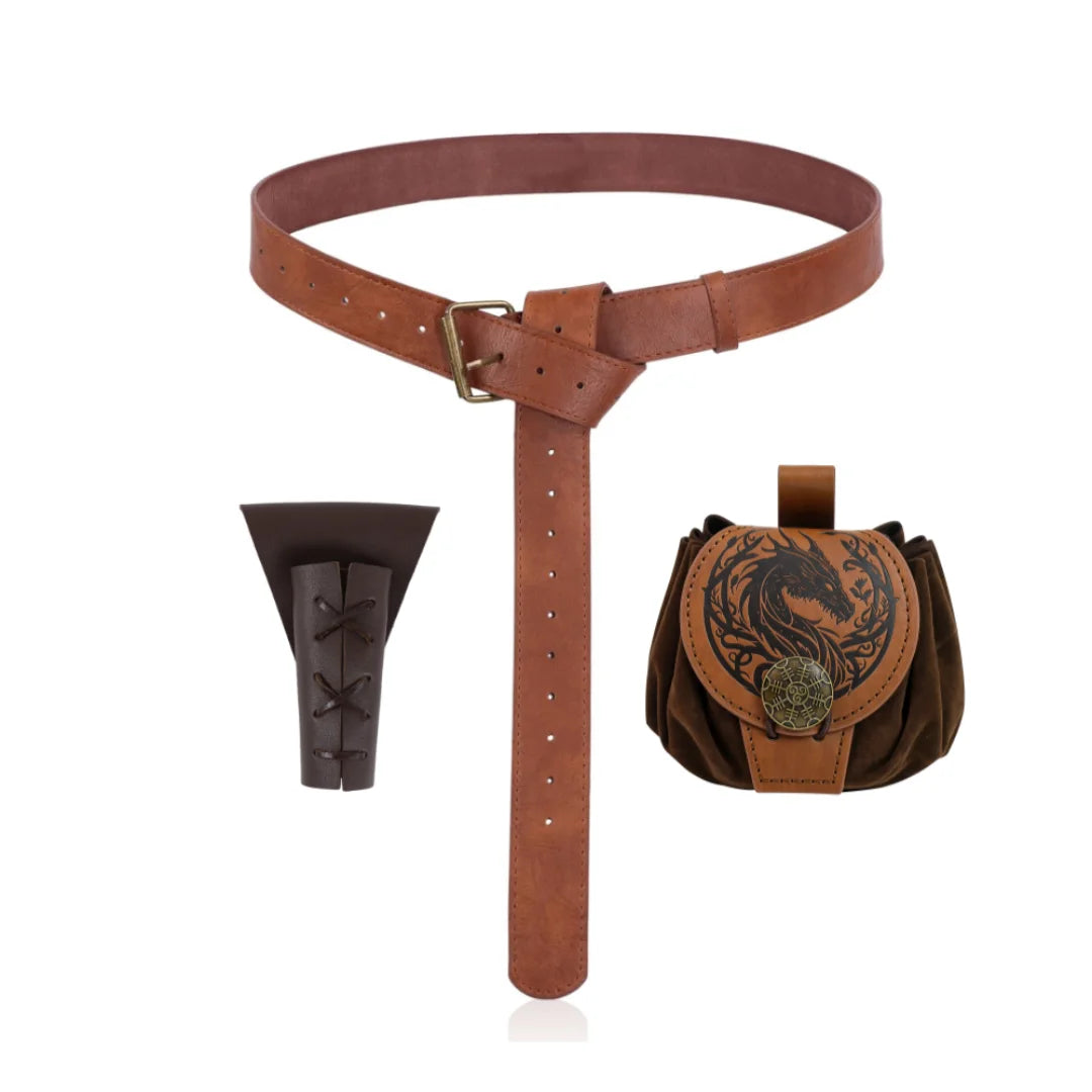 Medievalcosplayleather Belt Copper Coin Waist Bag Renaissance Dress