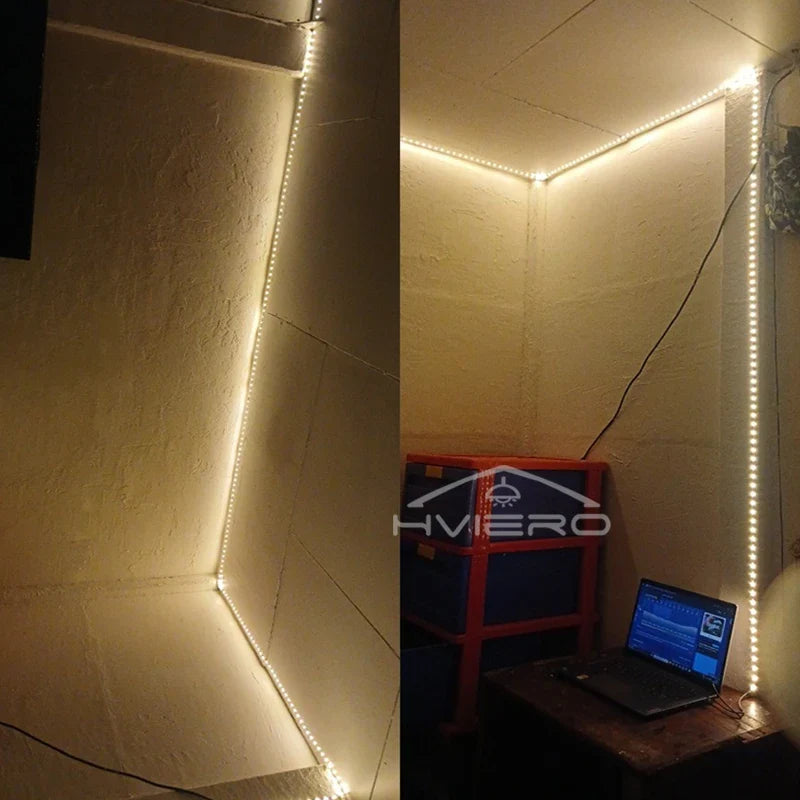 5M Double Row RGB LED Strip Light SMD 5050 DC 12V Flexible Neon