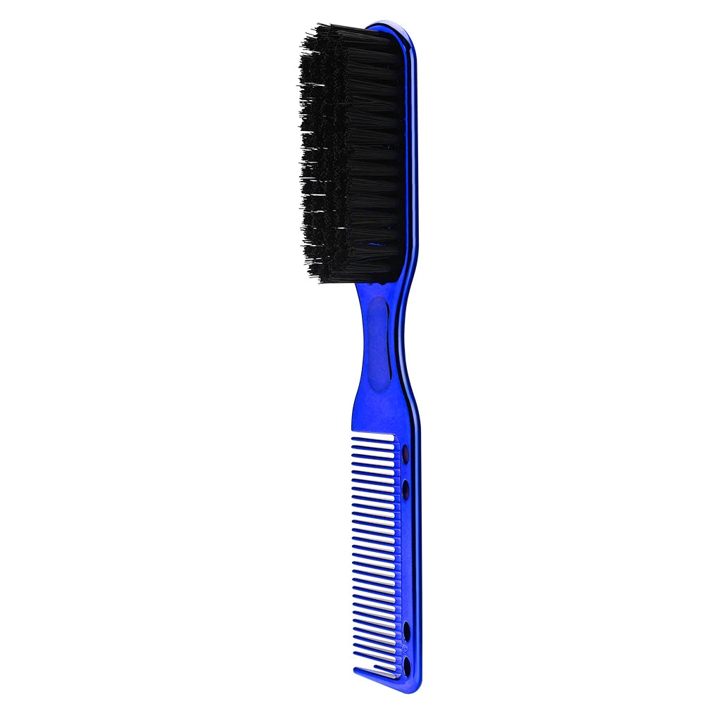 Salon Barber Beard Comb Two-sided Men's Shaving Brush Beard Brushes Salon Hairdressing Hair Styling Tool High-Qualit Peaceful Pleasures Health and Wellness blue