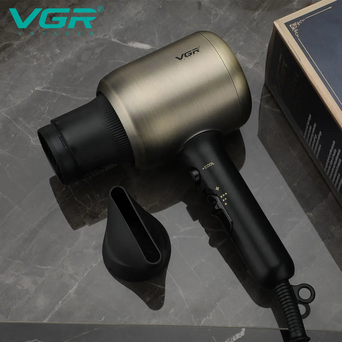 VGR professional hair dryer does not damage hair, strong wind speed dry 1800-2200W hair salon home styling air duct V-453 Peaceful Pleasures Health and Wellness