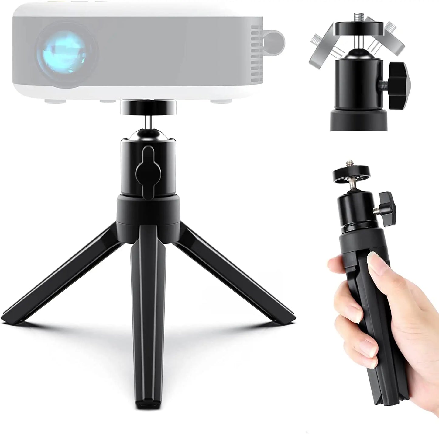 Smart Projector WIFI Mini Portable Home Theater Mobile Phone Same Screen Projector Support 4K LED Home Video Projector &Speaker Peaceful Pleasures Health and Wellness Projector stand