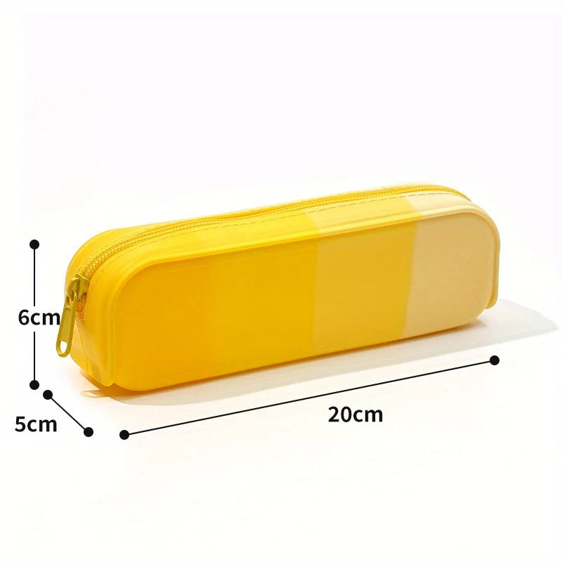 Silicone Pencil Case | Zippered Stationery & Makeup Pouch