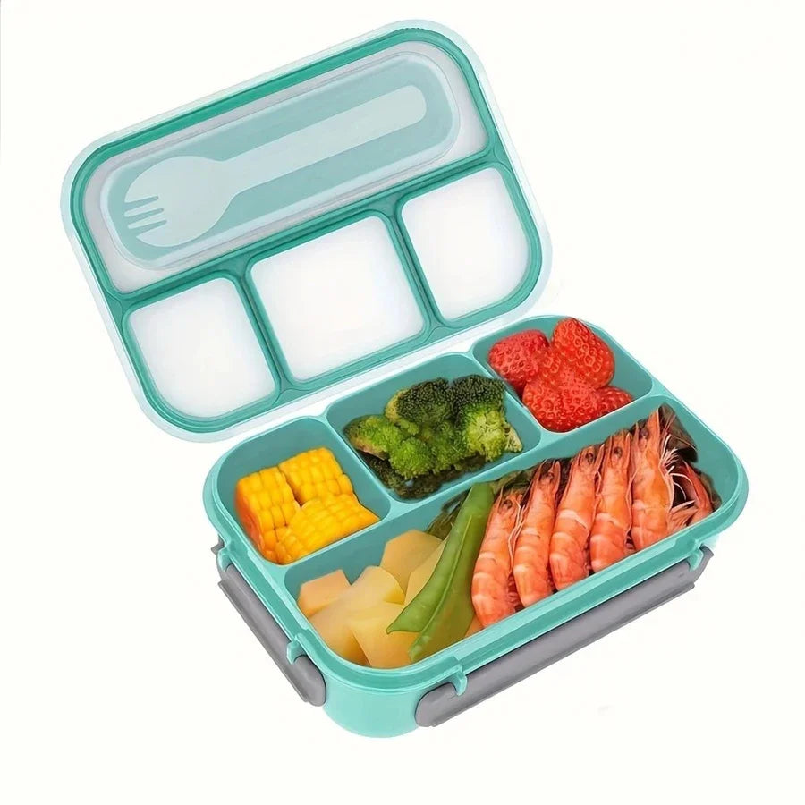1PC Four grid plastic lunch box 1300ML,student office lunch box,Sealed Leak Proof And Easy To Clean Student Bento Box Peaceful Pleasures Health and Wellness